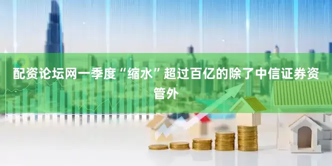 配资论坛网一季度“缩水”超过百亿的除了中信证券资管外